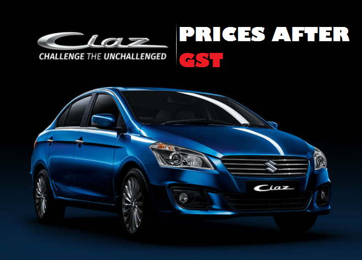 maruti ciaz price after gst