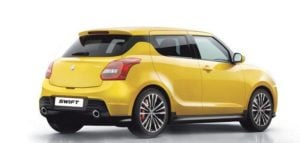 New Maruti Swift Sport Rear Angle