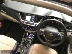 new 2017 hyundai verna test drive review images interior dashboard top view