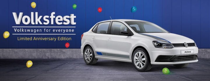 volkswagen ameo limited edition anniversary model images