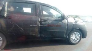 2018 maruti ertiga spy pics side