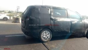 2018 maruti ertiga spy pics side