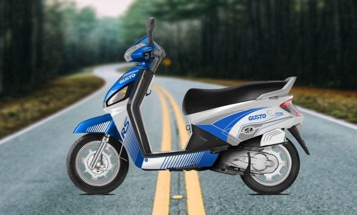 Mahindra Gusto RS Blue Images Side Profile