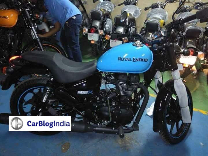 royal enfield thunderbird 500x and thunderbird 350x images blue colour side profile