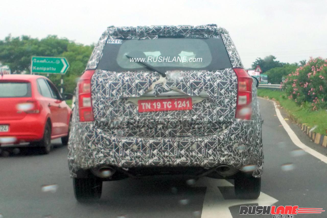2018 Mahindra XUV500 facelift images rear end taillamps