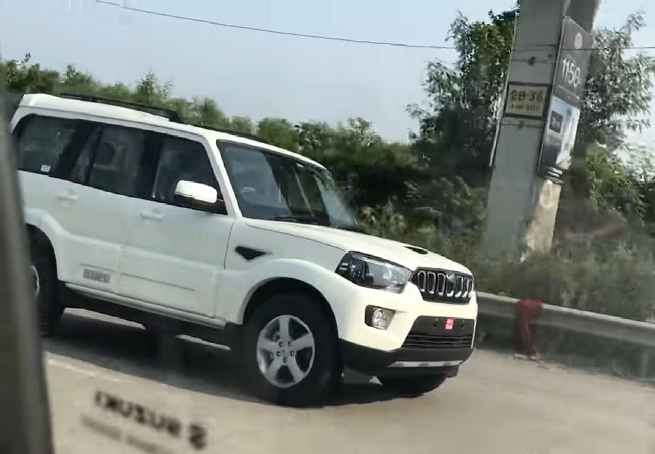 mahindra scorpio facelift images front angle