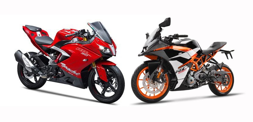 tvs apache rr 310 vs ktm rc390 comparison