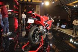 TVS-Apache-RR-310-launch-rear-three-quarter-red-right