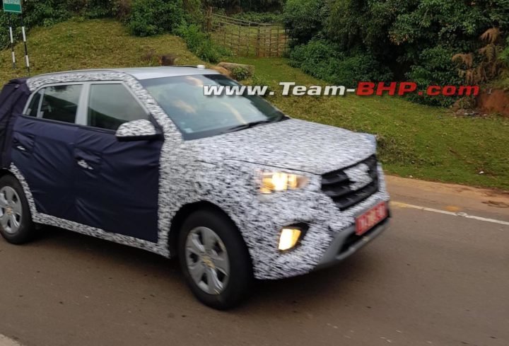 hyundai creta facelift images front angle action spy photo