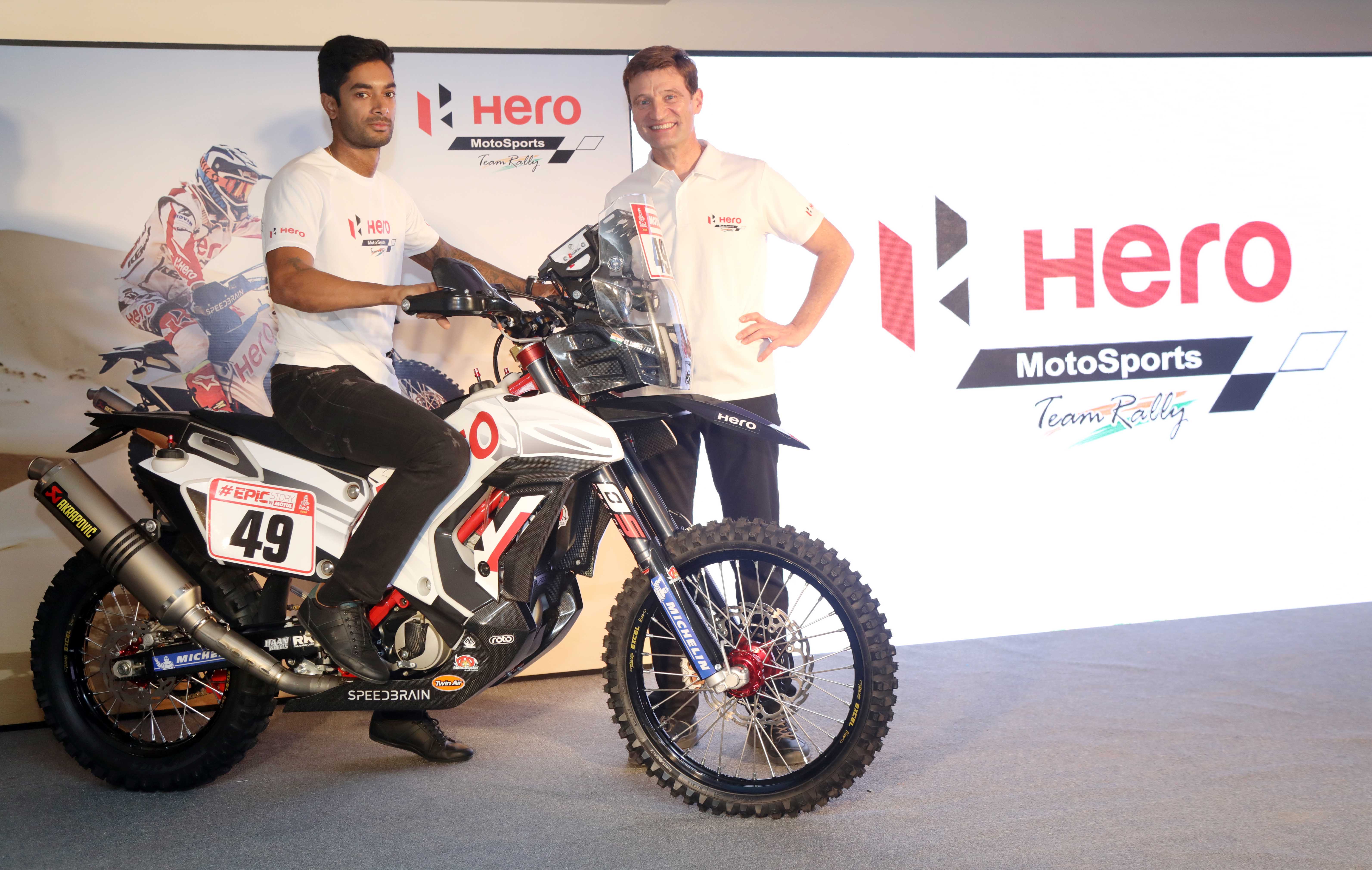 new hero rr 450 rally bike c s santosh