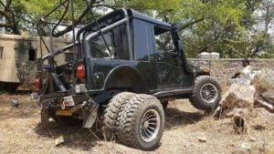 modified mahindra thar with six wheels images