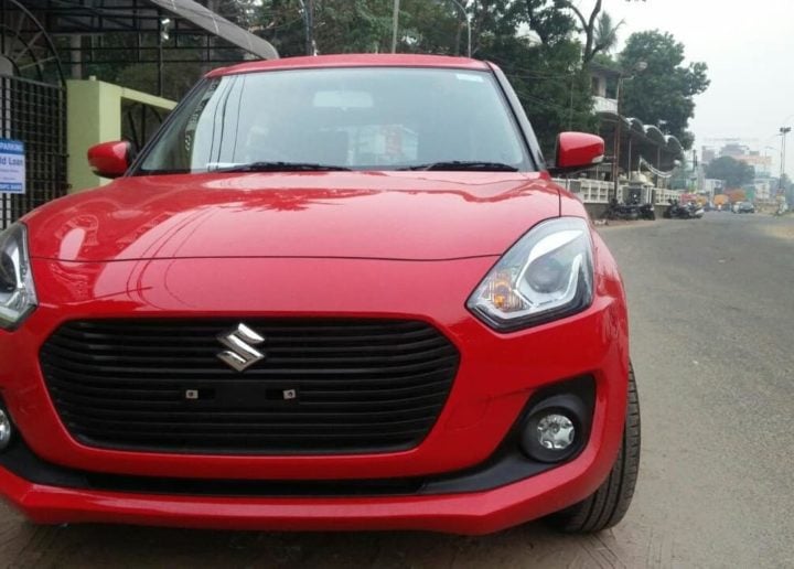 new maruti swift 2018 red colour images front