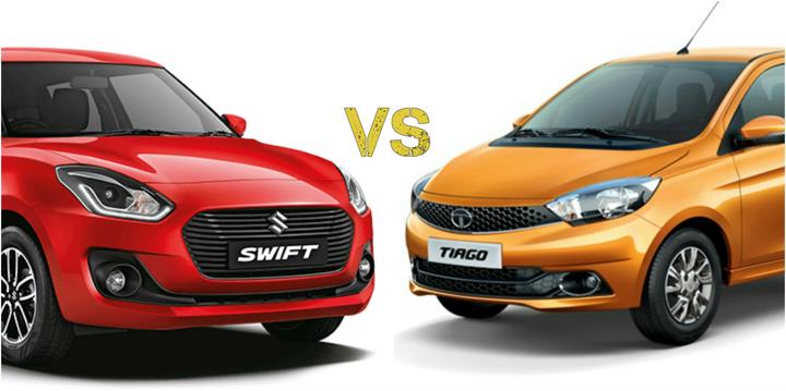 2018 Maruti Suzuki Swift Vs Tata Tiago Main