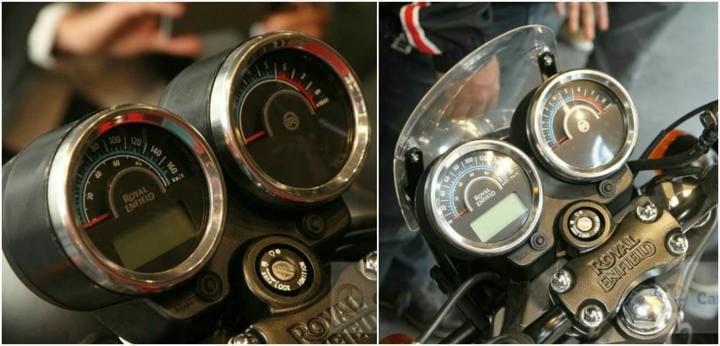 2018 Royal Enfield Thunderbird 350X vs 500X side instrument profile