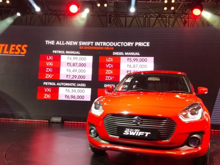 all new maruti suzuki swift price