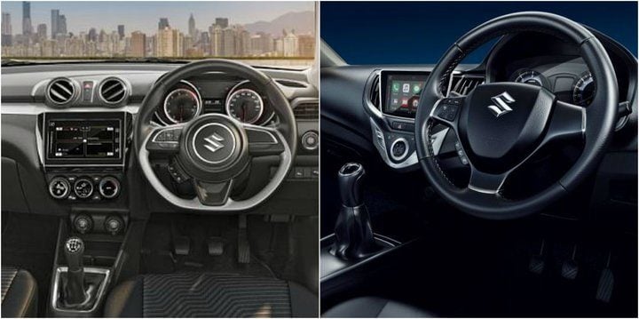 2018 Maruti Suzuki Swift Vs Baleno interiors