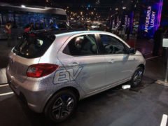 tata tiago electric vehicle images rear angle