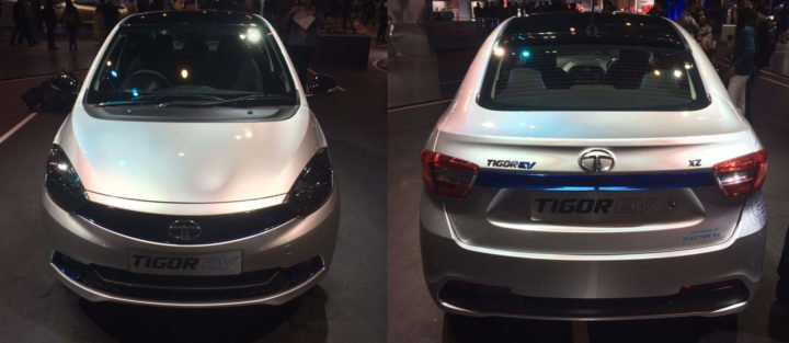 tata tigor electric vehicle images front rear