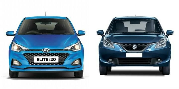 2018 Hyundai Elite i20 Vs Maruti Baleno Front Profile