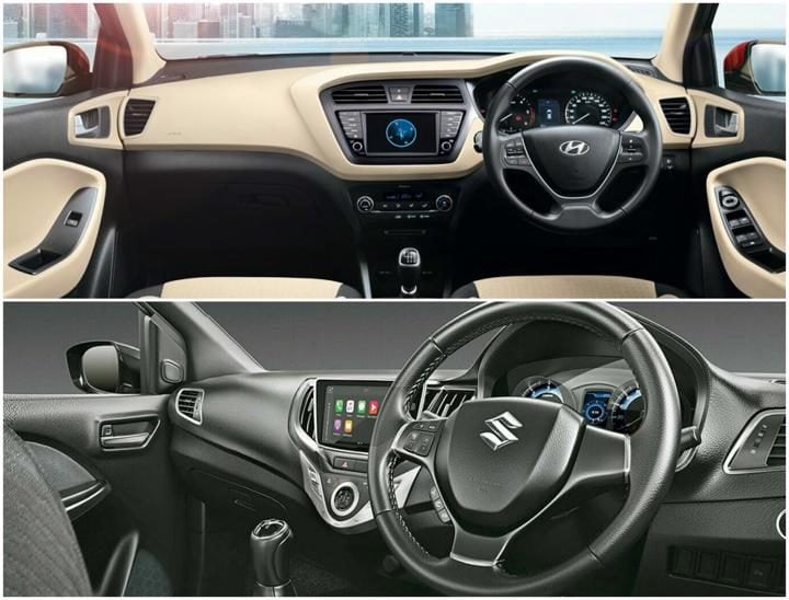 2018 Hyundai Elite i20 Vs Maruti Baleno Interior Profile