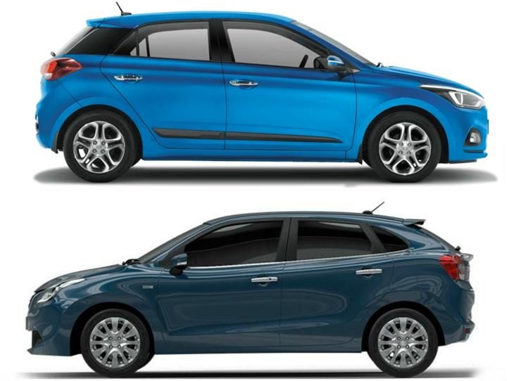 2018 Hyundai Elite i20 Vs Maruti Baleno Side Profile