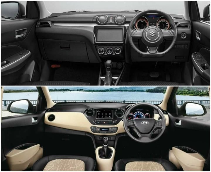 2018 Maruti Suzuki Swift Vs Hyundai Grand i10 Interiors Profile