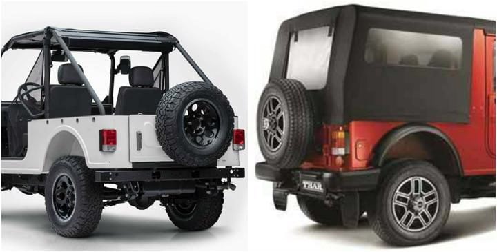 Mahindra Roxor Vs Mahindra Thar Rear Profile