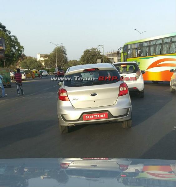 Ford Figo facelift spy shot rear