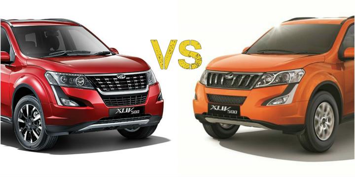 2018 mahindra xuv500 facelift vs old image main profile