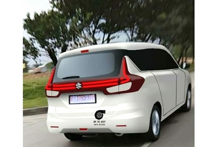 New Maruti Ertiga rendering rear