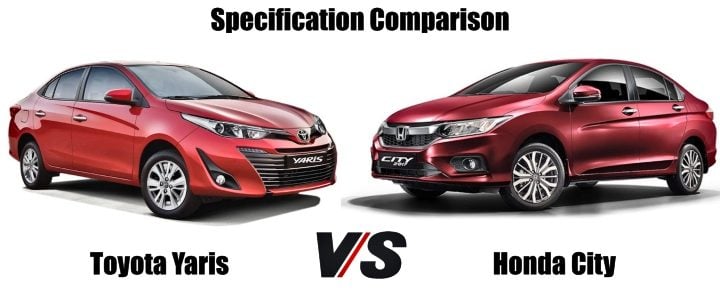 Toyota Yaris Vs Honda City comparison image
