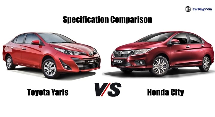 Toyota Yaris Vs Honda City comparison image