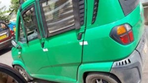 bajaj car spy image side