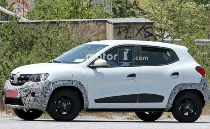 renault kwid facelift spy image two side