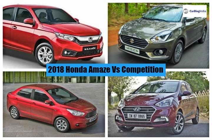 2018 Honda Amaze vs Competition-720x600