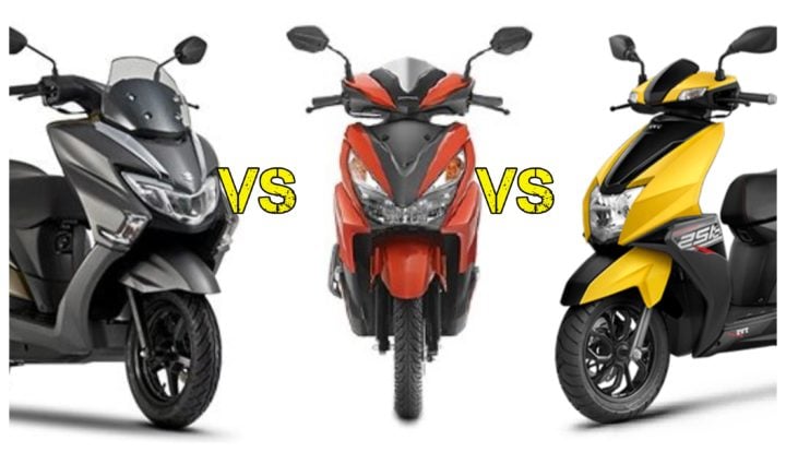 Suzuki Burgman Street Vs TVS Ntorq Vs Grazia