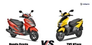 Honda Grazia Vs TVS NTorq front