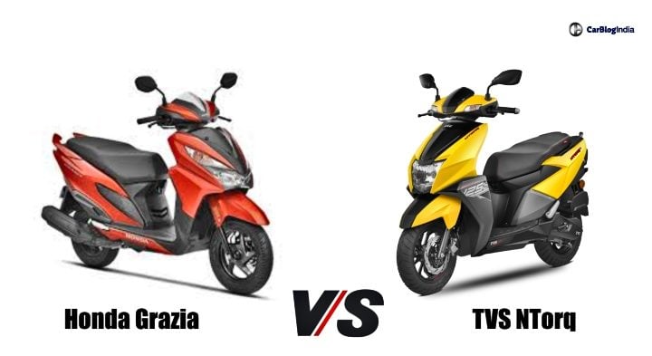 Honda Grazia Vs TVS NTorq front