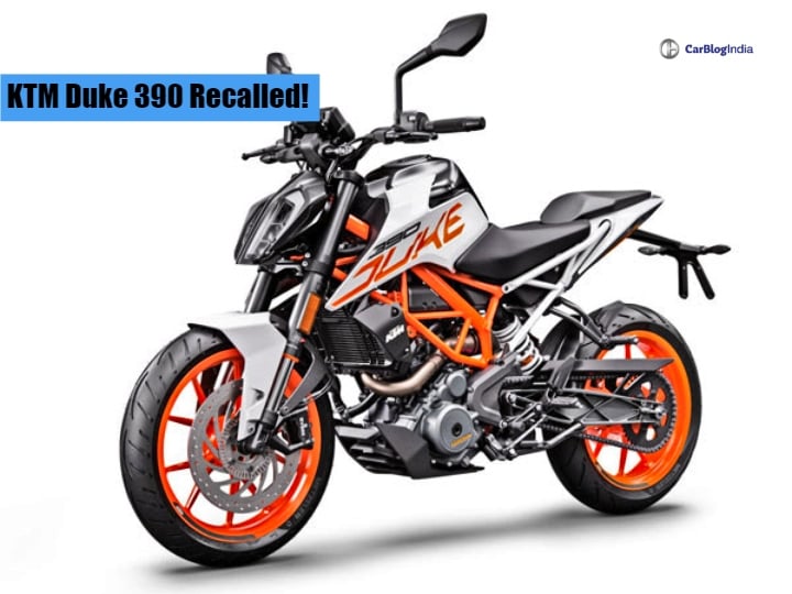 KTM Duke 390 Recalled