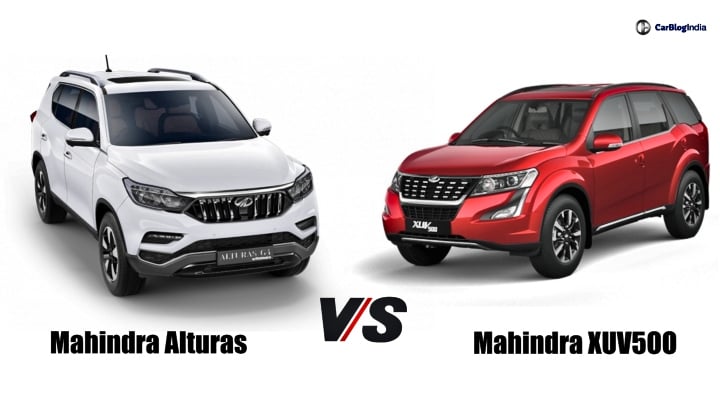 mahindra alturas vs mahindra xuv 500 front image