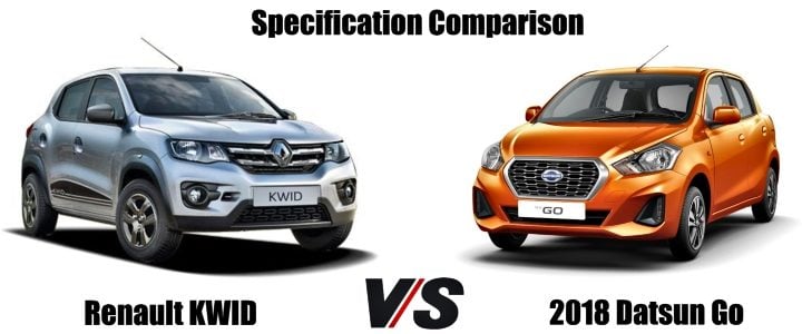 2018 Datsun GO Facelift Vs Renault Kwid comparison image