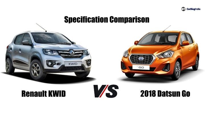 2018 Datsun GO Facelift Vs Renault Kwid comparison image