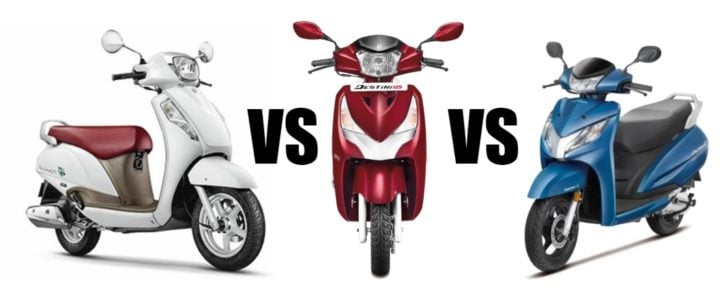 Hero Destini 125 Vs Honda Activa 125 Vs Suzuki Access 125