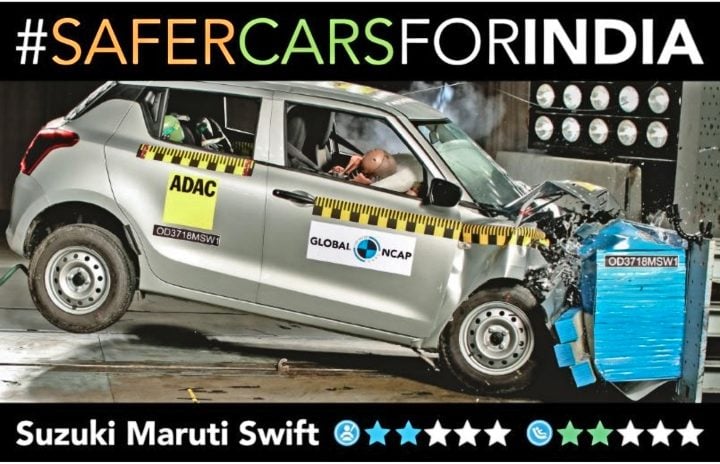 maruti swift ncap crash test image