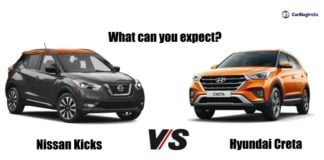 nissan kicks vs hyundai creta comparison image