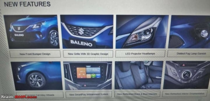 Baleno facelift features