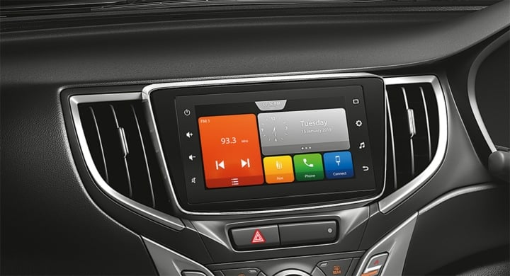 maruti baleno0 facelift infotainment image