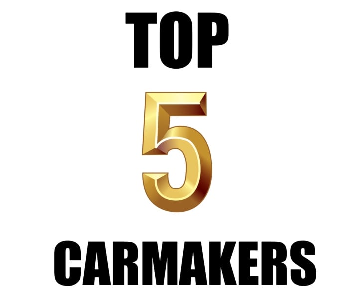 top five carmakers feb'19 image