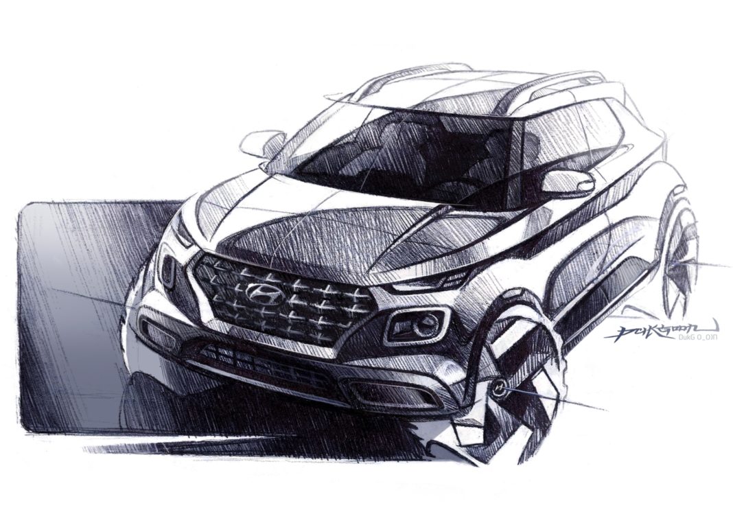 Hyundai Venue design sketches out; unveiling on 17th April » Car Blog India