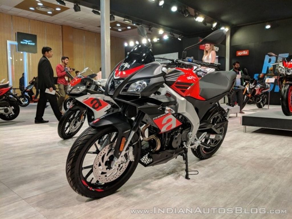 Aprilia Tuono 150 showcased at the Auto Expo 2018